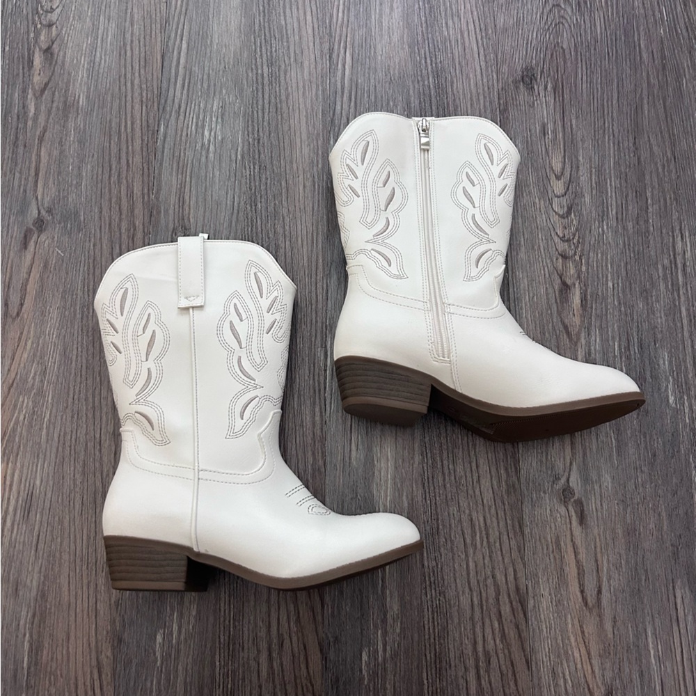 White Kids Cowboy Boots